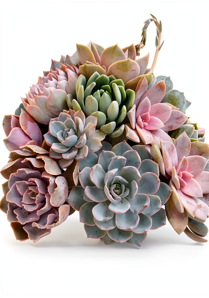 'Illustration of cacti and succulents in a desert garden setting'