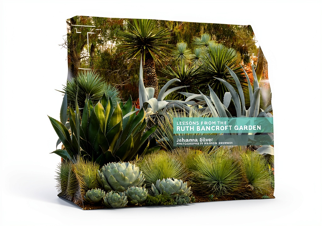 Gardening guide cover showing desert plants and layout