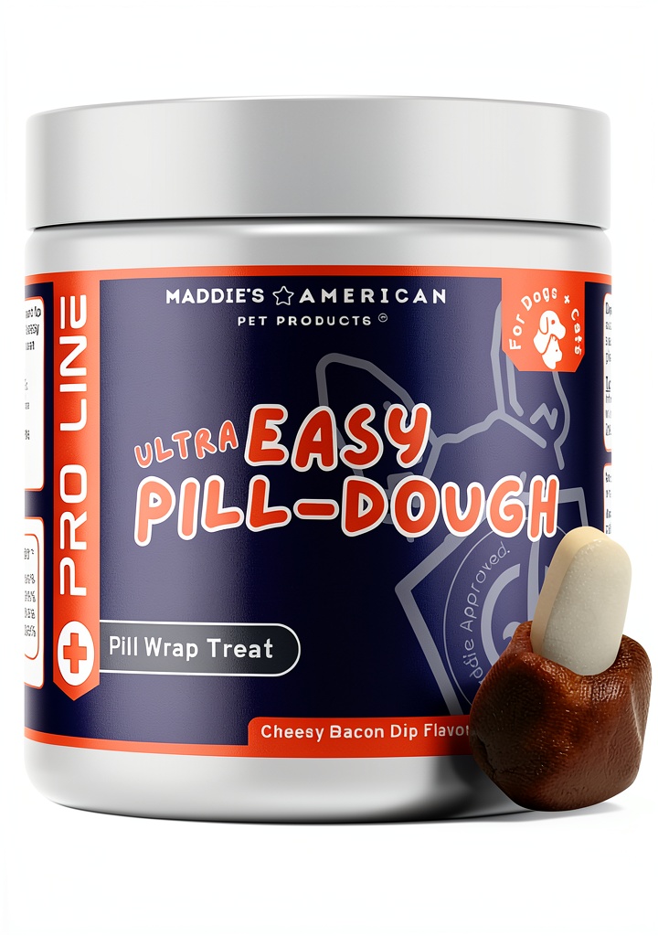 Pet owner applying pill paste to a cat's treat