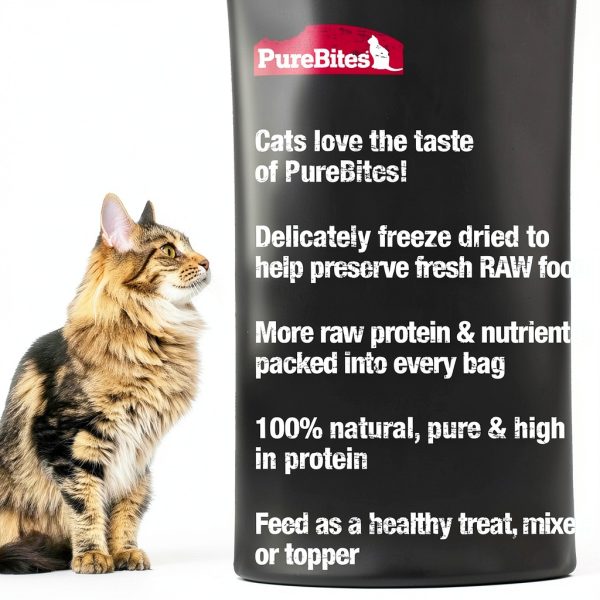 PureBites Freeze Dried Chicken Heart Treats 1.09oz Protein Cat Snack-3