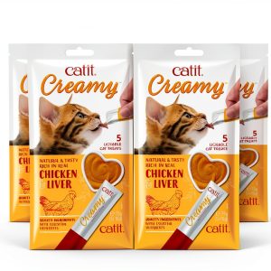 Rolf C Hagen Chicken & Liver Lickable Cat Treat Tubes 0.5oz Pack of 30-0