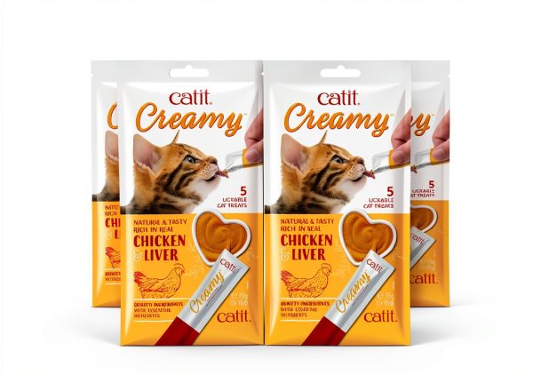 Rolf C Hagen Chicken & Liver Lickable Cat Treat Tubes 0.5oz Pack of 30-0