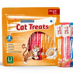 Cat Treats IFELLO PET Wet Treat Paste 12 Count Variety Pack-0
