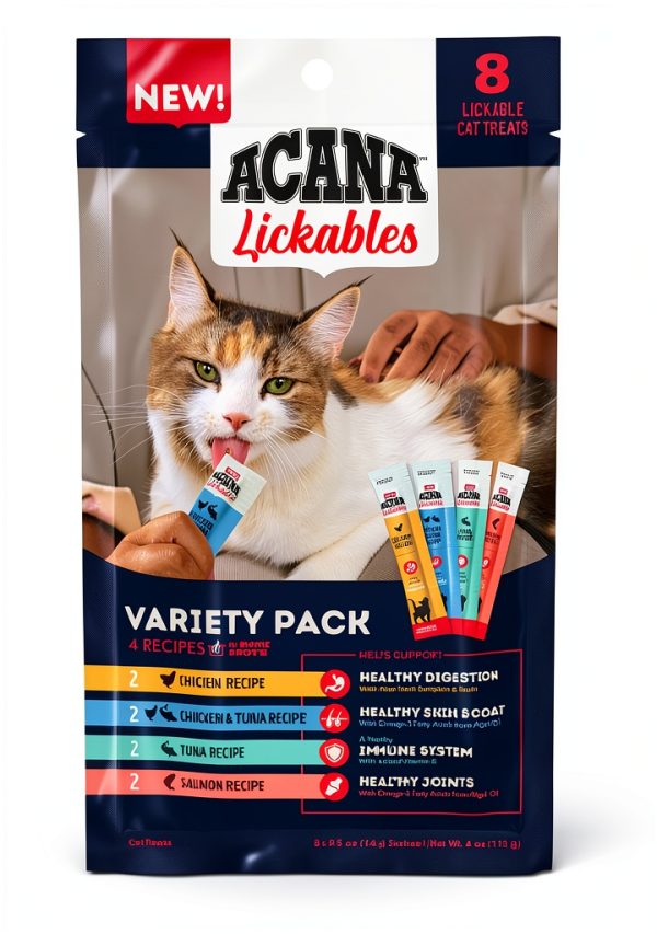 ACANA Lickables Cat Treat Variety Pack 0.5oz – High Protein Bone Broth-0