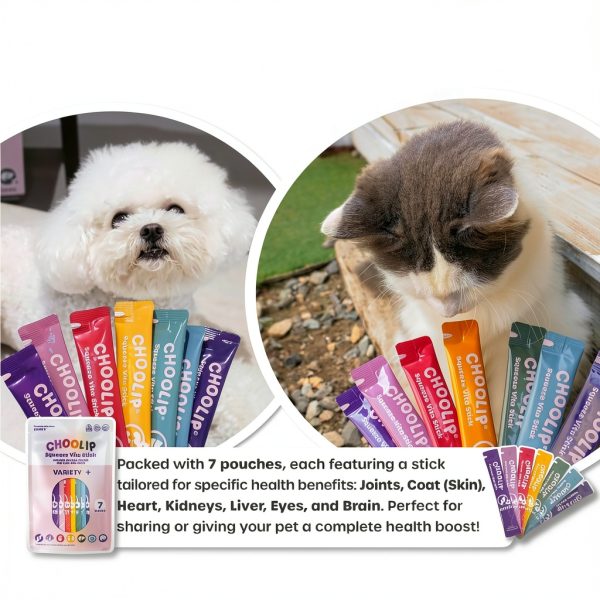 Choolip Vet-Formulated Lickable Treats for Cats & Dogs 0.53oz Pack-5