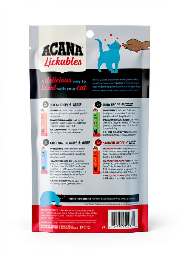 ACANA Lickables Cat Treat Variety Pack 0.5oz – High Protein Bone Broth-1