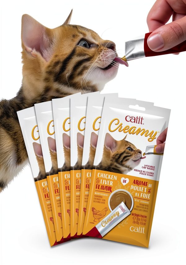 Rolf C Hagen Chicken & Liver Lickable Cat Treat Tubes 0.5oz Pack of 30-6
