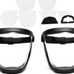 Plastic Face Shield (2 Pack) Full Safety Face Protection Equipment with for Unisex and Adult, Reusable No Fogging Transparent Face Shield with Adjustable band, High-Definition Black-0