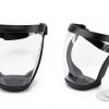 Plastic Face Shield (2 Pack) Full Safety Face Protection Equipment with for Unisex and Adult, Reusable No Fogging Transparent Face Shield with Adjustable band, High-Definition Black-5