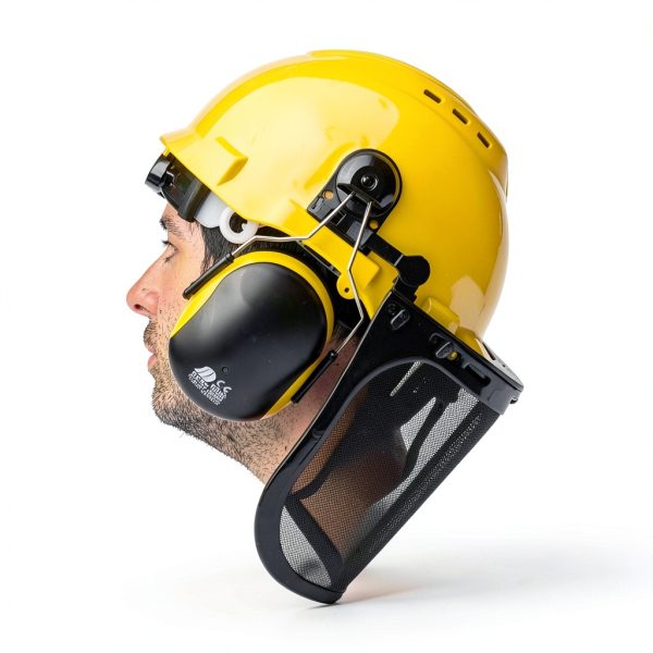 NEIKO Forestry Helmet 53880A Yellow Chainsaw Safety Face Shield with-9