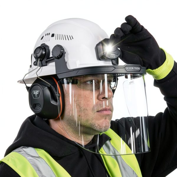 Klein Tools Full Brim Hard Hat Face Shield Clear Impact Anti Fog-6