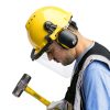 NEIKO Forestry Helmet 53880A Yellow Chainsaw Safety Face Shield with-10