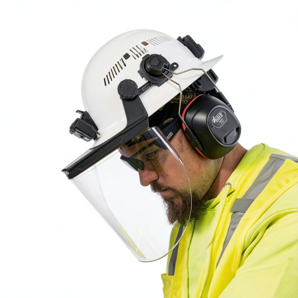 Klein Tools Full Brim Hard Hat Face Shield Clear Impact Anti Fog-7
