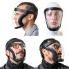 Plastic Face Shield (2 Pack) Full Safety Face Protection Equipment with for Unisex and Adult, Reusable No Fogging Transparent Face Shield with Adjustable band, High-Definition Black-4