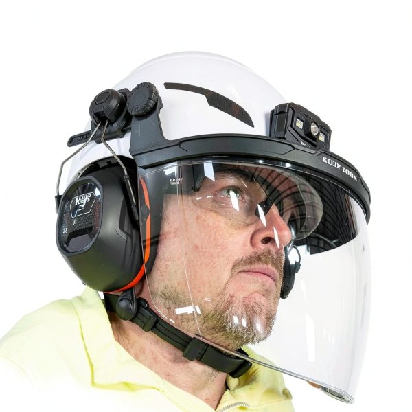 Klein Tools Full Brim Hard Hat Face Shield Clear Impact Anti Fog-4