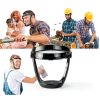 Plastic Face Shield (2 Pack) Full Safety Face Protection Equipment with for Unisex and Adult, Reusable No Fogging Transparent Face Shield with Adjustable band, High-Definition Black-3