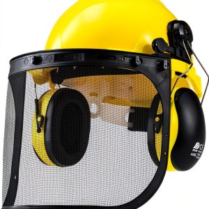 NEIKO Forestry Helmet 53880A Yellow Chainsaw Safety Face Shield with-0
