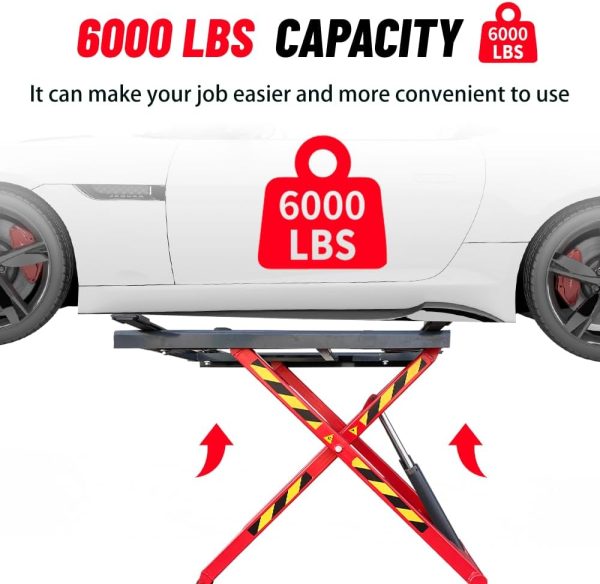 KATOOL AK-X66 6000LBS Portable Mid Rise Scissor Lift 48" Lifting Height-3