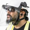 Klein Tools Full Brim Hard Hat Face Shield Clear Impact Anti Fog-12
