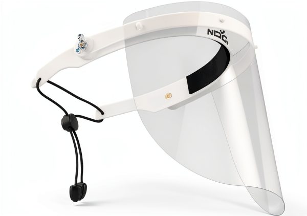 Protective Face Shield NoCry Headband Flip-Up Hinges White-0