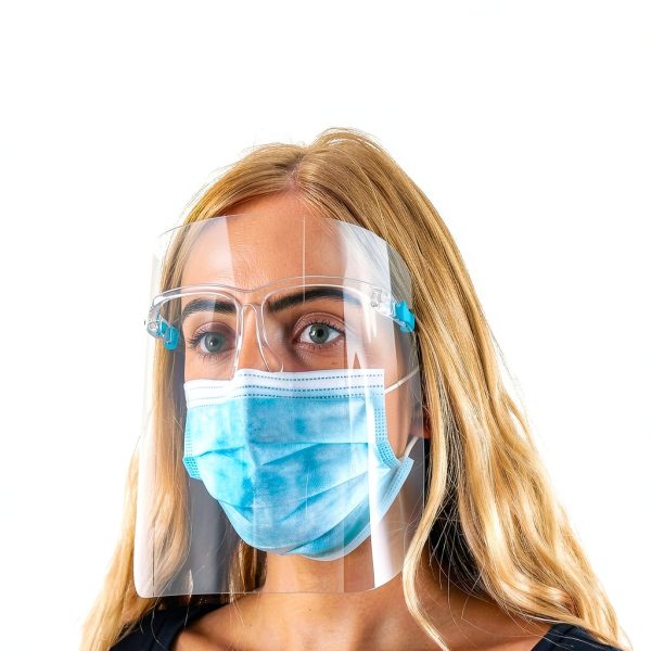 Safety Face Shield TCP Global 4 Pack Ultra Clear with Glasses Frames-2