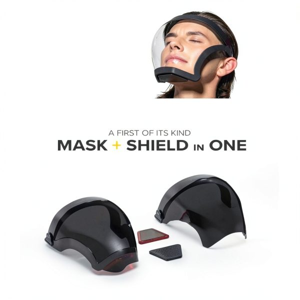 Full Face Shield Helmet ProShield Dark Grey Anti‑Fog Reusable Shield-5