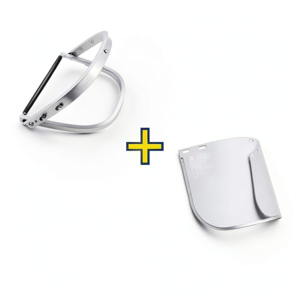 Blue Eagle Aluminum Face Shield Adapter for Cap Style Hard Hat Silver-2