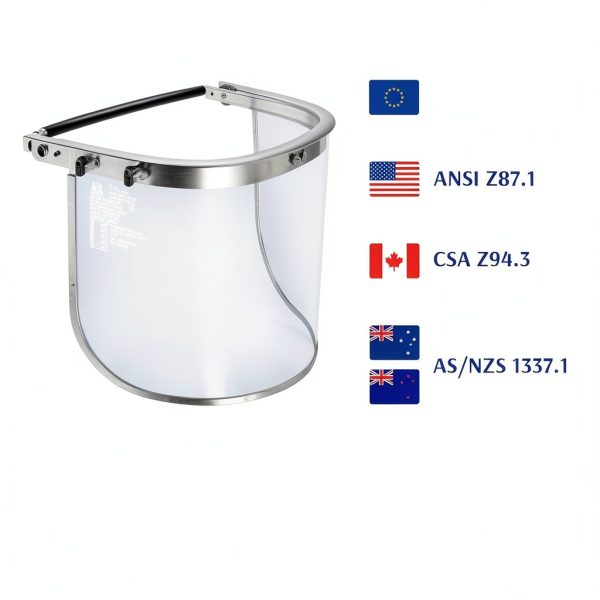 Blue Eagle Aluminum Face Shield Adapter for Cap Style Hard Hat Silver-3