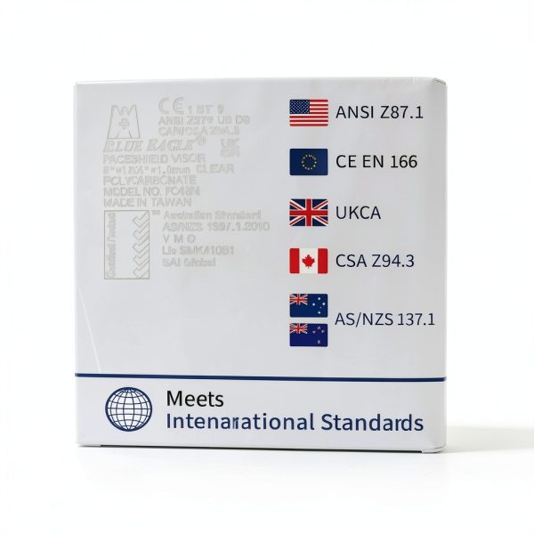 Blue Eagle Faceshield Replacement Visors FC48N Clear Edgeless 3‑Pack-3