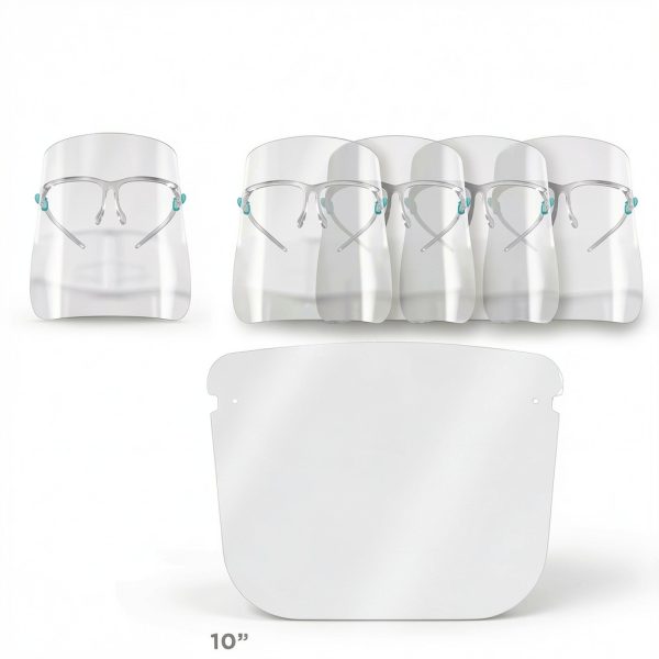 Safety Face Shield TCP Global 4 Pack Ultra Clear with Glasses Frames-1