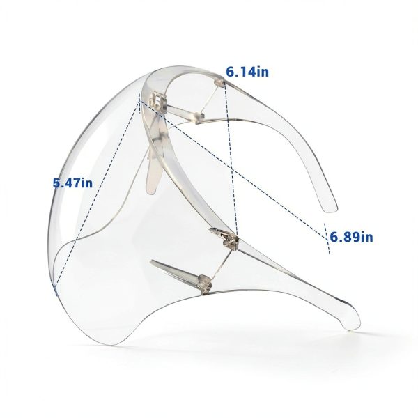 Earthroma 4 Pack Face Shield with Glasses, Face Mask Shield Anti-Fog Clear Ultra Clear Reusable Protective Plastic Face Shield Mask Droplet Splash Guard for Women Men Kids-3