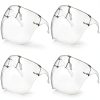 Earthroma 4 Pack Face Shield with Glasses, Face Mask Shield Anti-Fog Clear Ultra Clear Reusable Protective Plastic Face Shield Mask Droplet Splash Guard for Women Men Kids-0