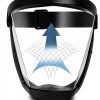 funluck 2pcs Full Face Shield SXFG-01 Reusable Plastic Black-1