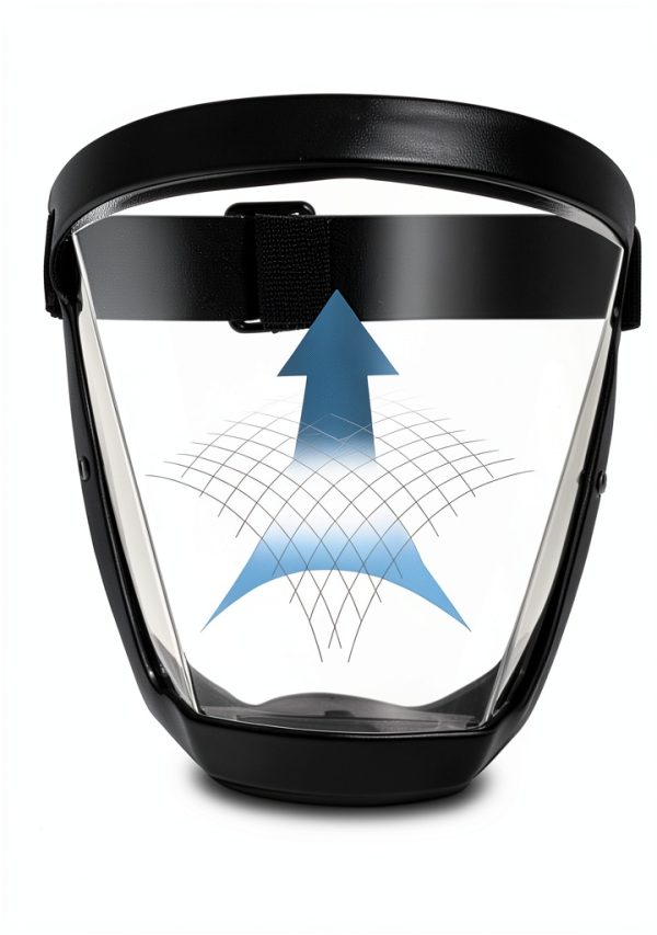 funluck 2pcs Full Face Shield SXFG-01 Reusable Plastic Black-1