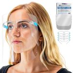 Safety Face Shield TCP Global 4 Pack Ultra Clear with Glasses Frames-0